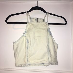 Denim Acid Wash Abercrombie Crop Top